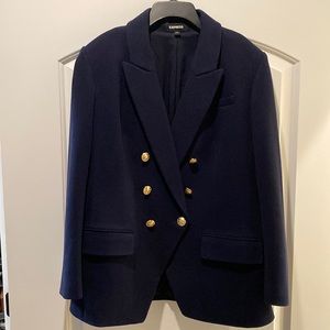 Women’s Express Editor Double Breasted Blazer - Navy